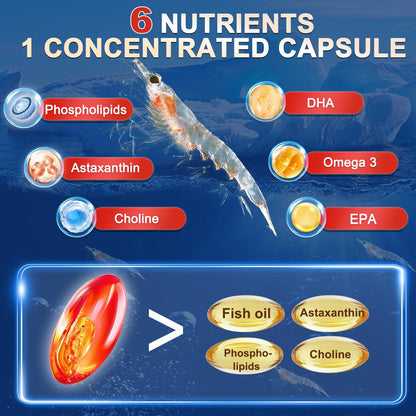 Krill Oil 1200 mg Omega-3 | High-Absorption EPA/DHA + Astaxanthin (60 Servings)