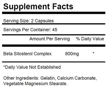 KRK Supplements Beta Sitosterol 800mg - 90 Capsules Prostate Support