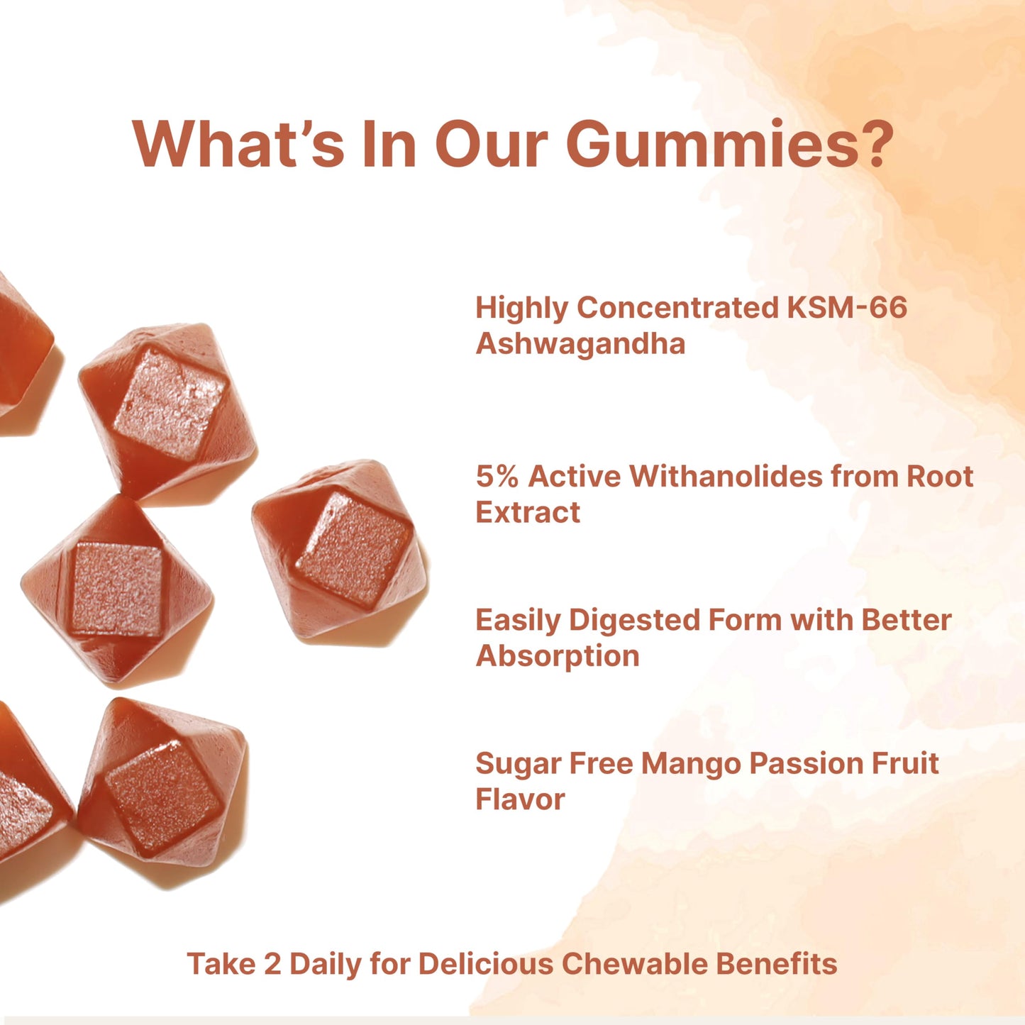 Micro Ingredients KSM-66 Ashwagandha Gummies 300mg – 120 Count | Sugar Free Mango Passion Fruit | Non-GMO
