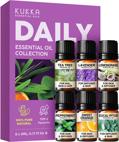KUKKA Essential Oils Set | Premium Diffuser Oils for Aromatherapy & DIY