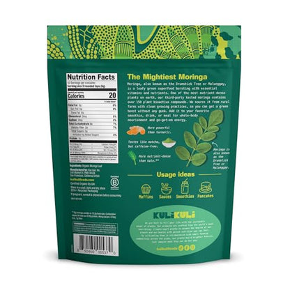 Kuli Kuli Moringa Oleifera Organic Powder – Pure, USDA Certified, Non-GMO Moringa for Smoothies, Tea & Food (10.6 oz)