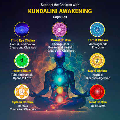 Kundalini Awakening Herbal Supplement – Ayurvedic Blend with Ashwagandha, Bacopa, Tulsi and Haritaki