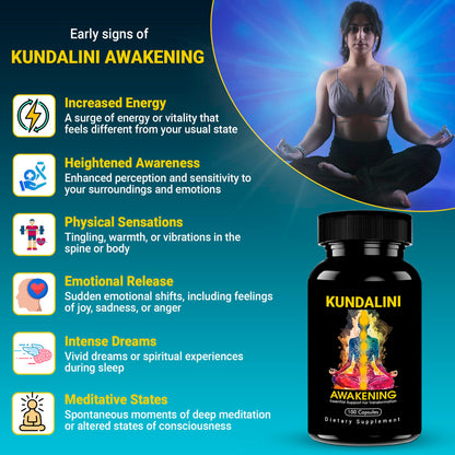 Kundalini Awakening Herbal Supplement – Ayurvedic Blend with Ashwagandha, Bacopa, Tulsi and Haritaki