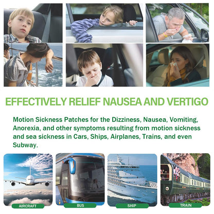 KUNHAOH 36 Count Motion Sickness Patch - 72-Hour Waterproof, Non-Drowsy Travel Patches