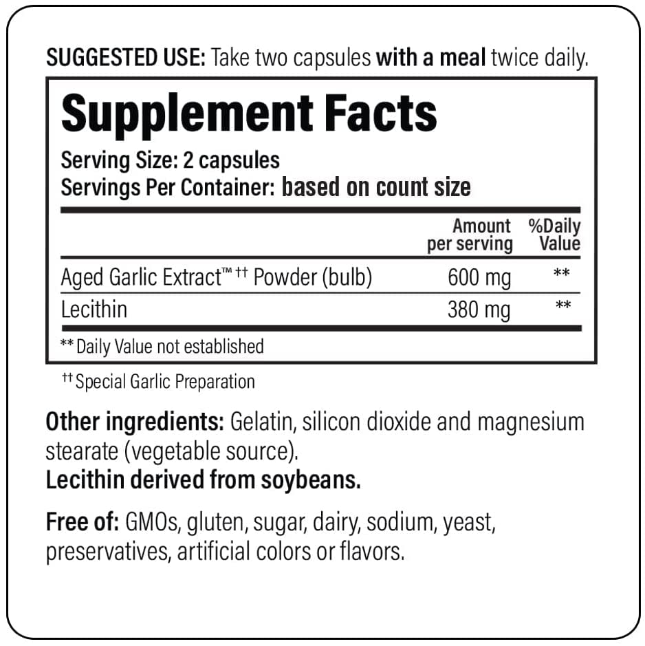 Kyolic #104 Garlic Extract With Lecithin 300-cap Two-Pack | Aged Garlic Extract Kyolic Formula 104