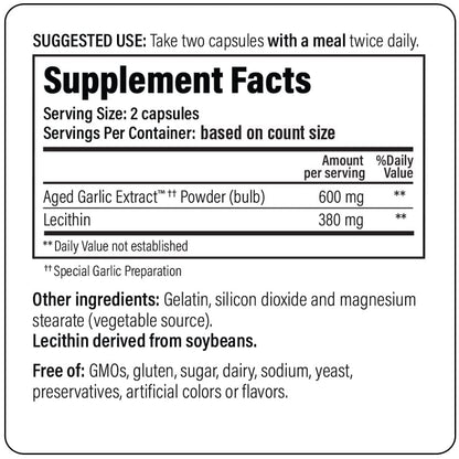 Kyolic #104 Garlic Extract With Lecithin 300-cap Two-Pack | Aged Garlic Extract Kyolic Formula 104