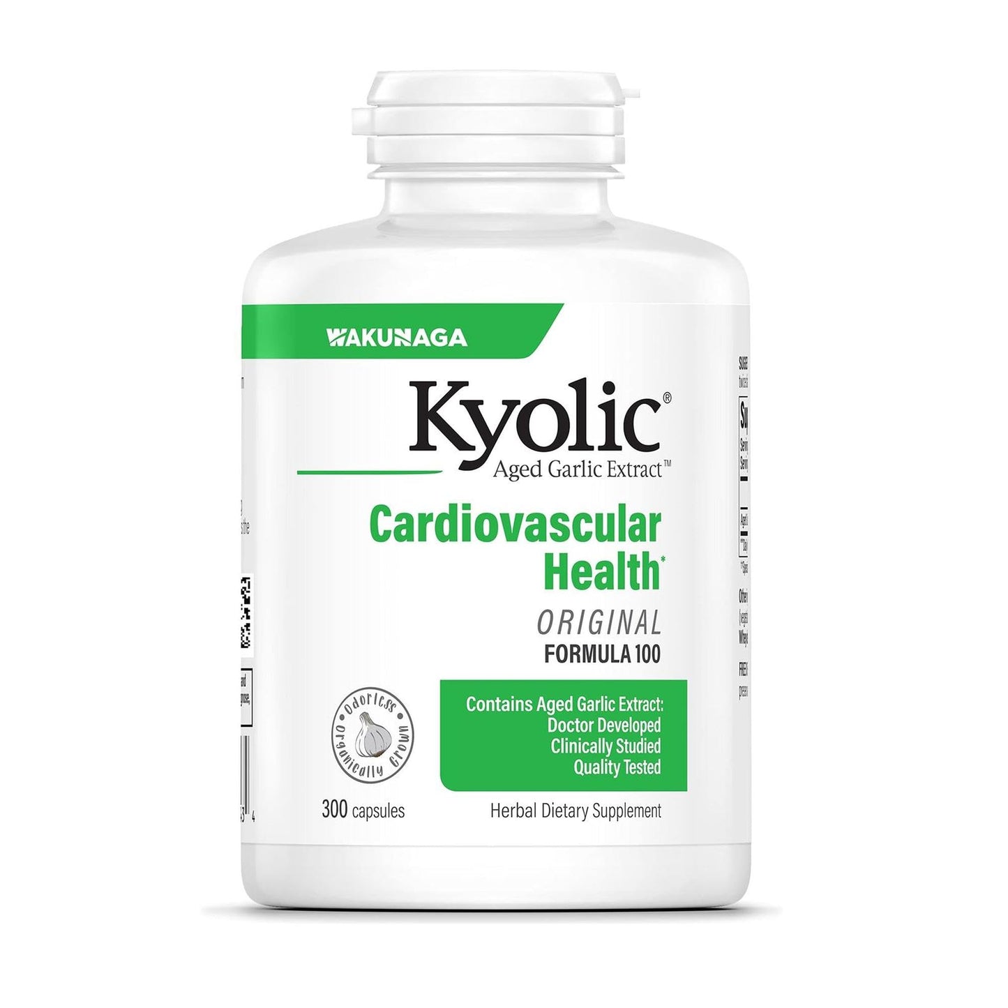 Kyolic Aged Garlic Extract Formula 100, Cardiovascular Health*, 300 Capsules