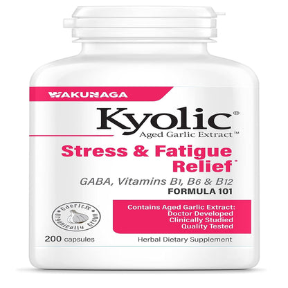 Kyolic Aged Garlic Extract Formula 101 – Stress & Fatigue Relief | 200 Capsules
