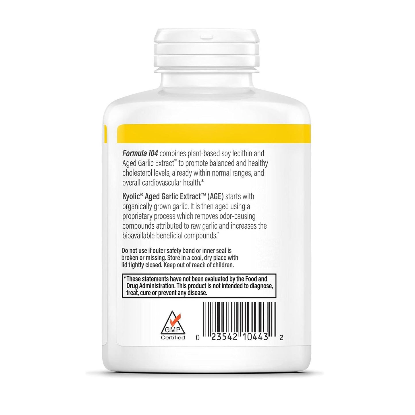 Kyolic Aged Garlic Extract Formula 104 – Cholesterol Health (300 Capsules)