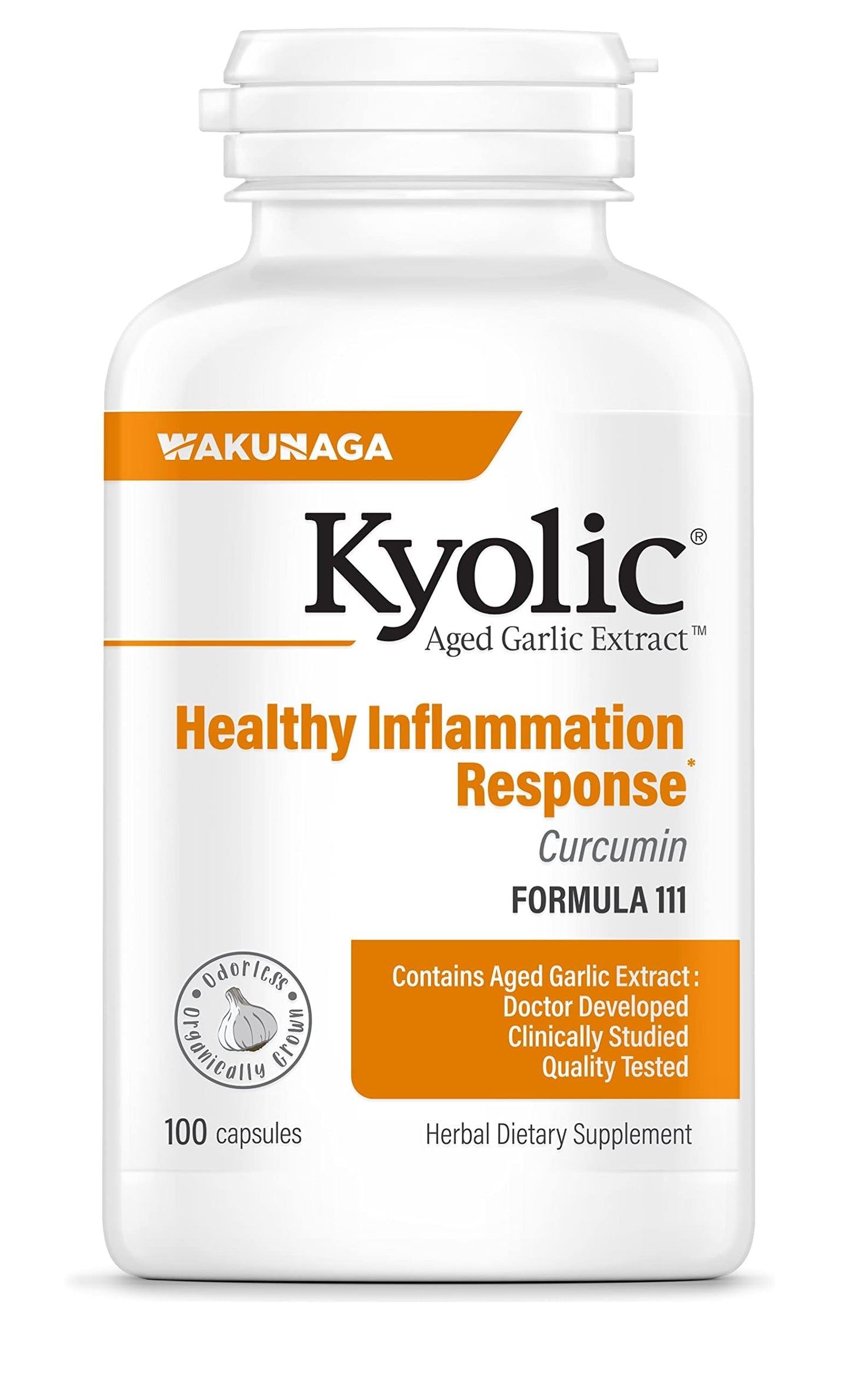Kyolic Aged Garlic Extract Formula 111 – Health Support with Curcumin & Meriva Turmeric