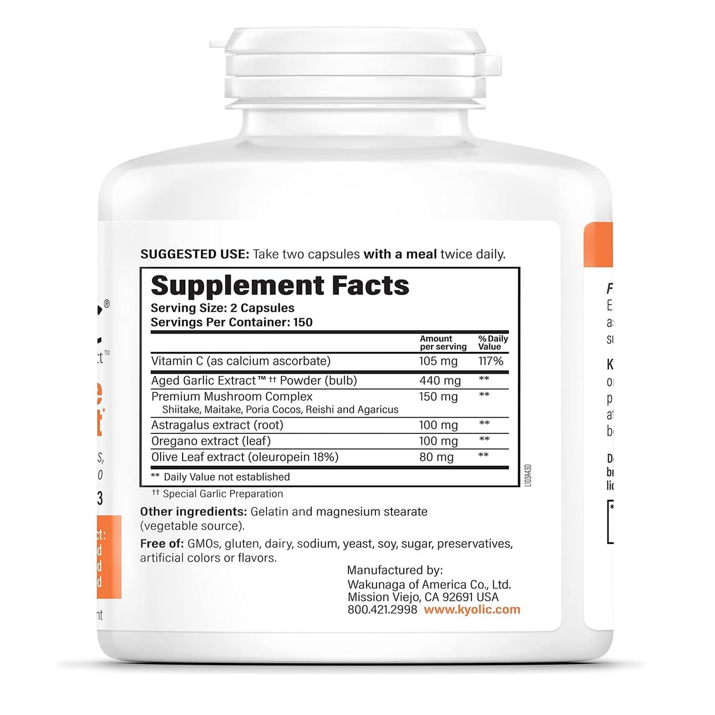 Kyolic Aged Garlic Extract Formula 103 – Immune Support* | 300 Capsules