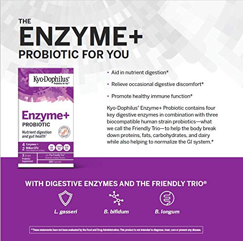 Kyolic Kyo-Dophilus Enzymes Probiotic, Nutrient Digestion and Gut Health