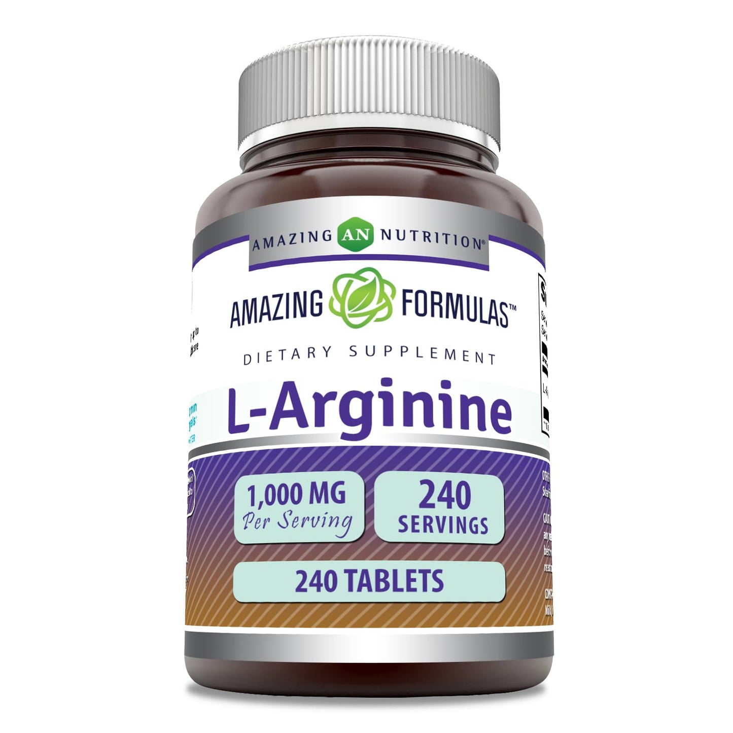 Amazing Formulas L-Arginine 1000mg Tablets - Non-GMO, Gluten Free, Made in USA (240 Count)