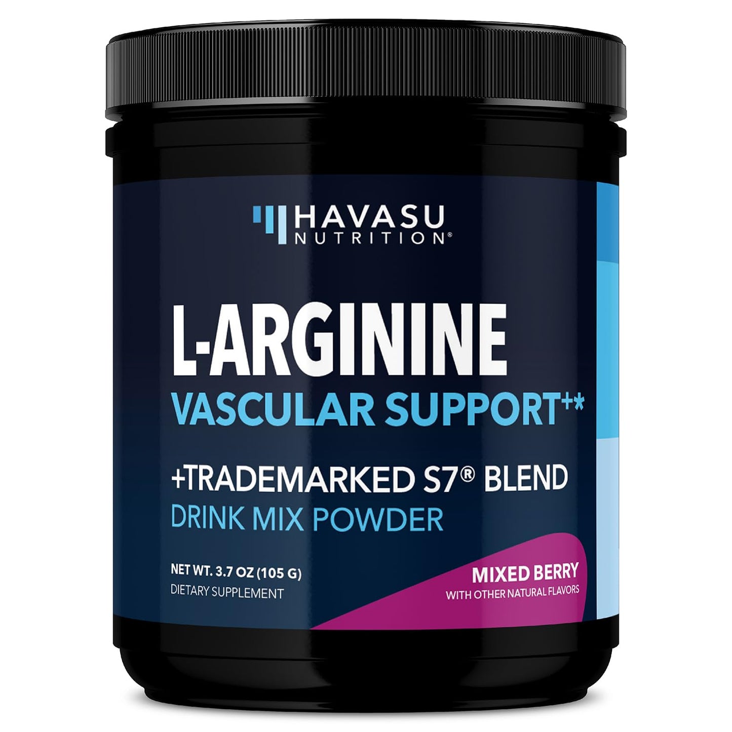 L-Arginine Powder with L-Citrulline & Beet Root - Pre/Post Workout Support, Mixed Berry, 30 Scoops