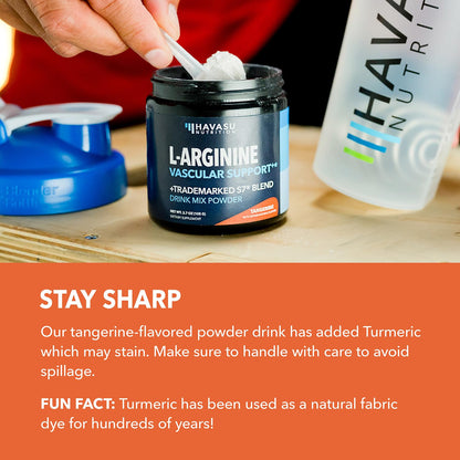 L-Arginine Powder – Tangerine Flavor with L-Citrulline & Beet Root | 30 Scoops