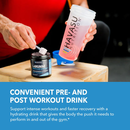 L-Arginine Powder | Nitric Oxide Booster with L-Citrulline & Beet Root – 30 Scoops, Unflavored
