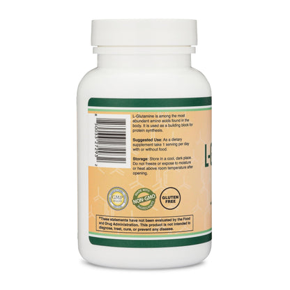 L Glutamine Capsules 1000mg – Pack of 2 (120 Caps) | Non-GMO, Gluten Free, Keto, Vegan | Double Wood