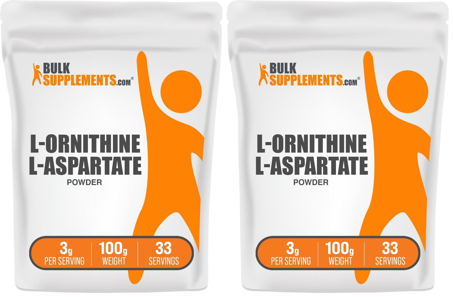 L-Ornithine L-Aspartate Powder – Gluten Free Amino Acid Supplement (3g/Serving, 100g Pack of 2)