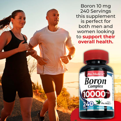 Lab | Boron |10 mg | 240 Servings | Boron Supplement for Men | Ultra high Absorption, Fito Medic´s. (Pack of 2)