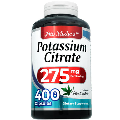 Lab Potassium Citrate | 400 Capsules (275 mg) | Ultra High Absorption | Pack of 2