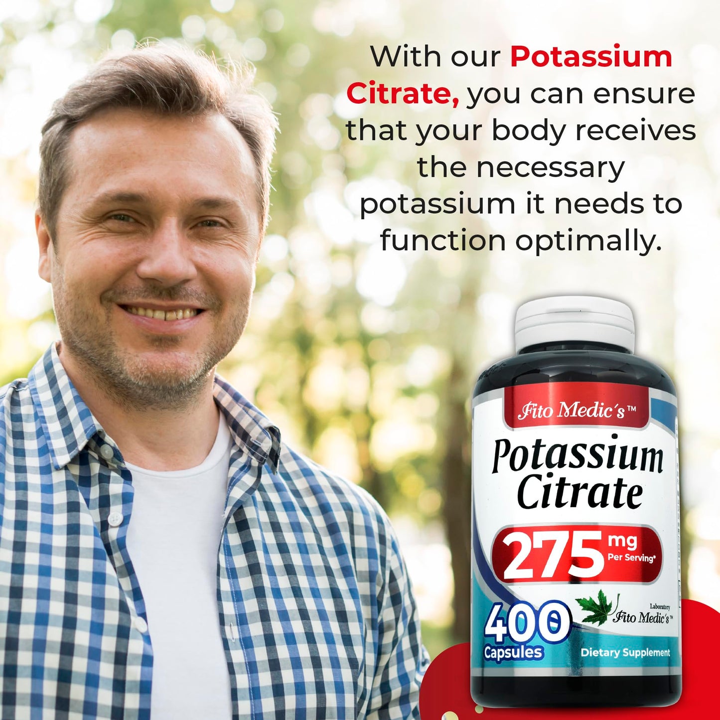 Lab Potassium Citrate | 400 Capsules (275 mg) | Ultra High Absorption | Pack of 2