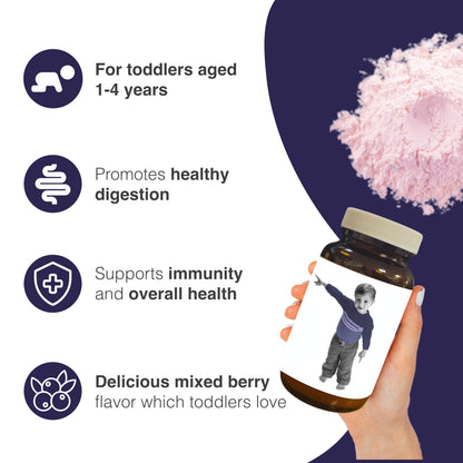 Pro-Ven Toddler Probiotic Powder – 5B CFU, 13 Vitamins | Mixed Berry, Sugar Free