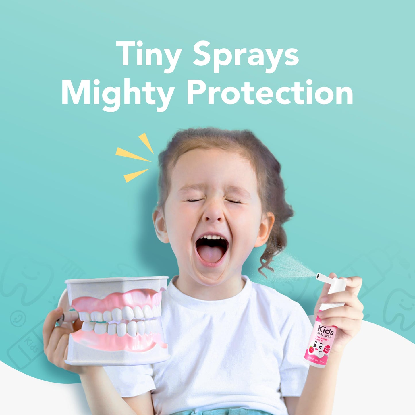 LAB52 Kids Oral Spray – Fluoride Free Toddler Toothpaste Helper for Newborn to Preschoolers | Xylitol Watermelon Flavor