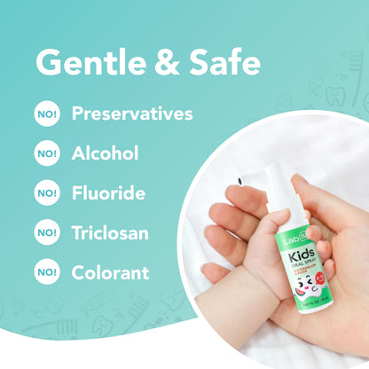 LAB52 Kids Oral Spray – Fluoride Free Toddler Toothpaste Helper for Newborn to Preschoolers | Xylitol Watermelon Flavor