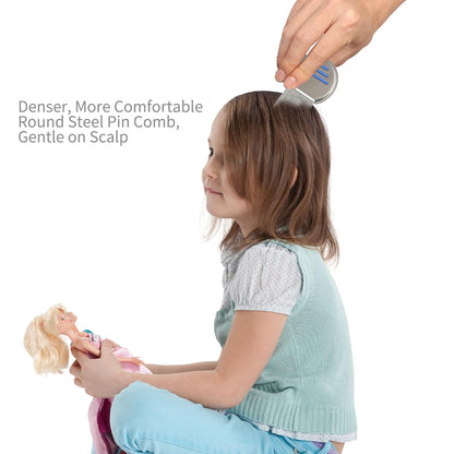 LABOTA 9 Pcs Lice & Flea Comb Set | Double-Sided Plastic Combs + Stainless Steel Nit Comb