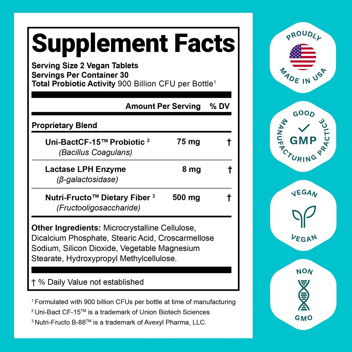 Nutrition Essentials Probiotics for Women and Men - Lactase Enzyme, Prebiotic Fiber, Vegan Formula