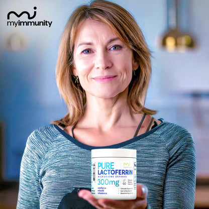 MyImmunity Pure Lactoferrin 300mg | Immune Support & Iron Absorption | Gluten-Free (60 Capsules)