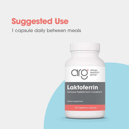 Allergy Research Group Lactoferrin Supplement 350mg - Bovine Colostrum, Immune Support, Iron Transport | Vegicaps 120 Count