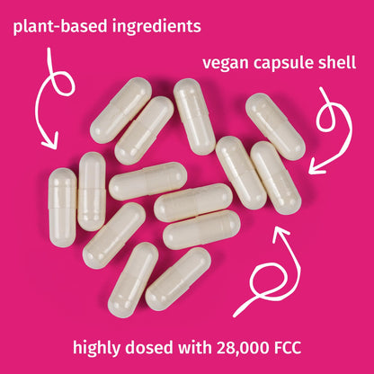 LactoJoy Forte Lactase Capsules - 28,000 FCC, Lactose Intolerance Relief, Vegan, Made in Germany