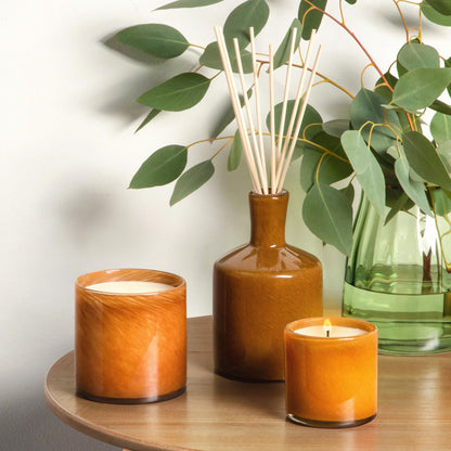LAFCO New York Signature Candle: Amber Black Vanilla – 15.5 oz, 90-Hour Burn Time, Reusable Hand-Blown Glass Vessel, Made in USA