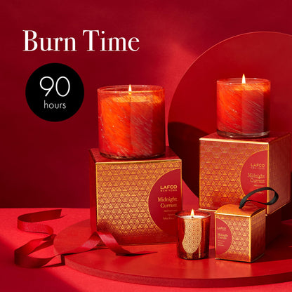 LAFCO New York Holiday Signature Candle Midnight Currant – 15.5oz, 90-Hour Burn, Reusable Glass Vessel