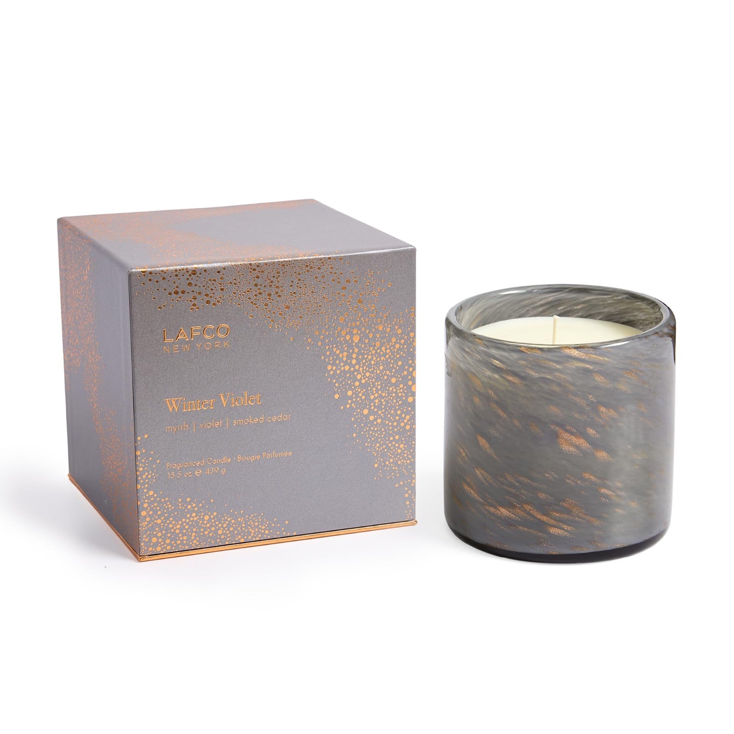 LAFCO New York Holiday Signature Candle – Winter Violet, 15.5 oz | 90-Hour Burn Time
