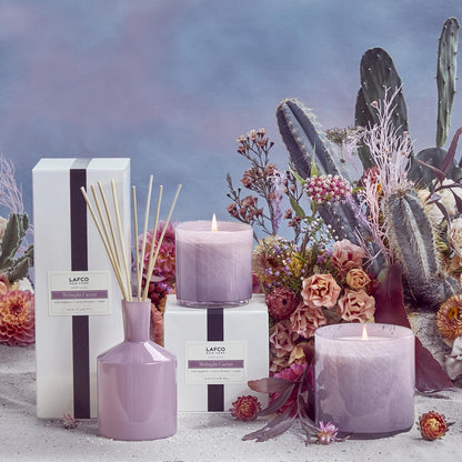 LAFCO New York Midnight Cactus Signature Candle - 15.5 oz - 90-Hour Burn - Hand Blown Glass Vessel - Made in USA