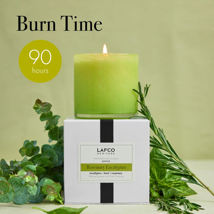 LAFCO New York Signature Candle – Rosemary Eucalyptus (15.5 oz, 90-Hour) | Made in USA