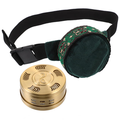 LALAFINA 2pc Smokeless Copper Moxibustion Box – Portable Therapy Bag for Waist, Neck, Knee, Shoulder, Back