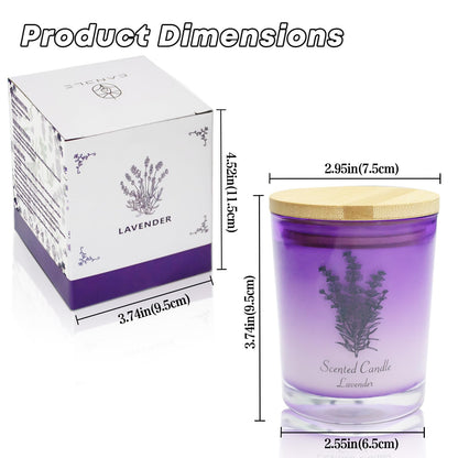 Lamway Lavender Soy Candle 8 oz — Aromatherapy, 45h Burn, Gift for Her