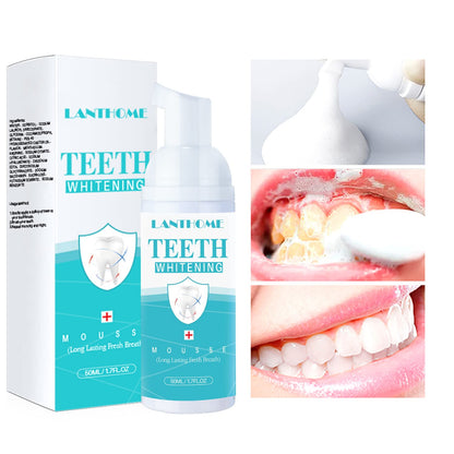 LANTHOME White Foam Teeth Whitening Foam (3PCS) – Easy to Use Tooth Whitener Mousse