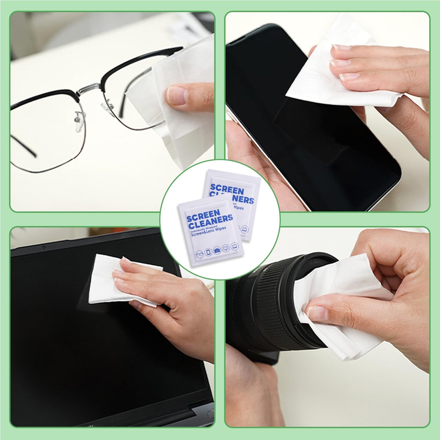 300 Pcs Cleaning Wipes for Glasses & Devices – Pre-Moistened, Scratch-Free