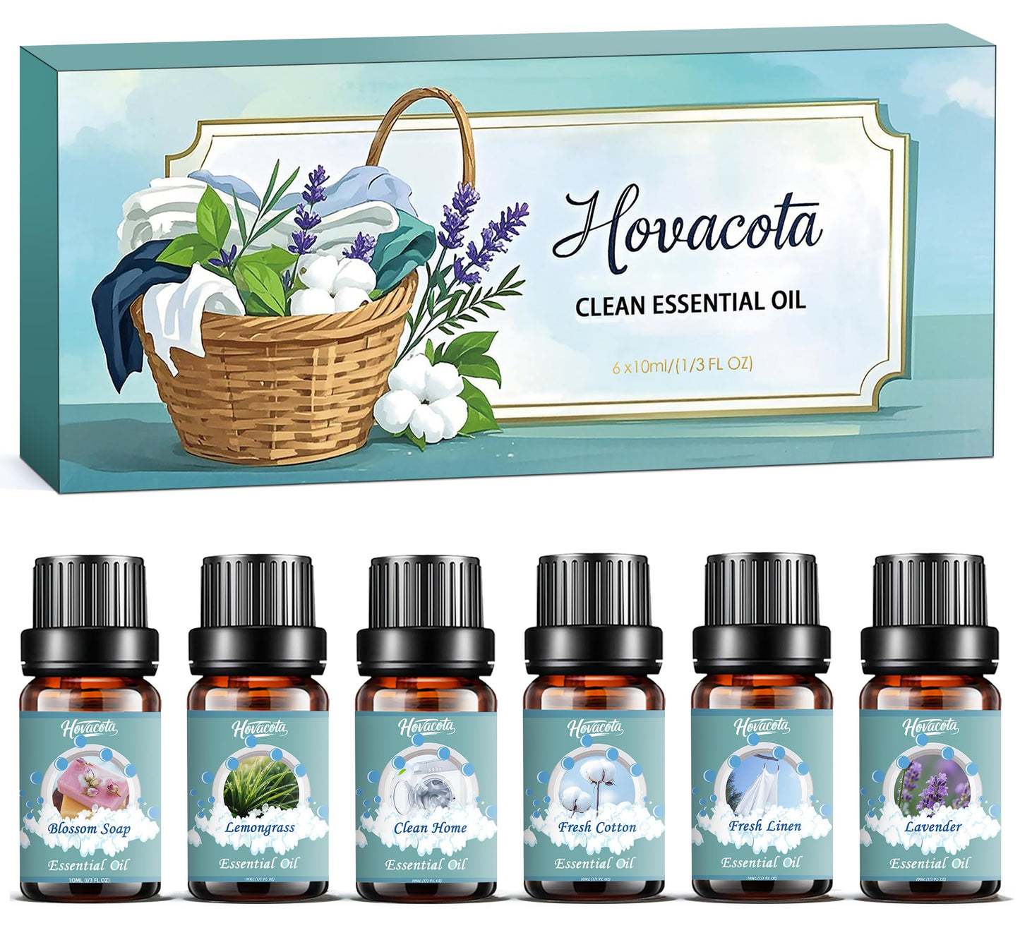 Laundry Essential Oils Set – Diffuser Oils for Home & DIY Fragrances