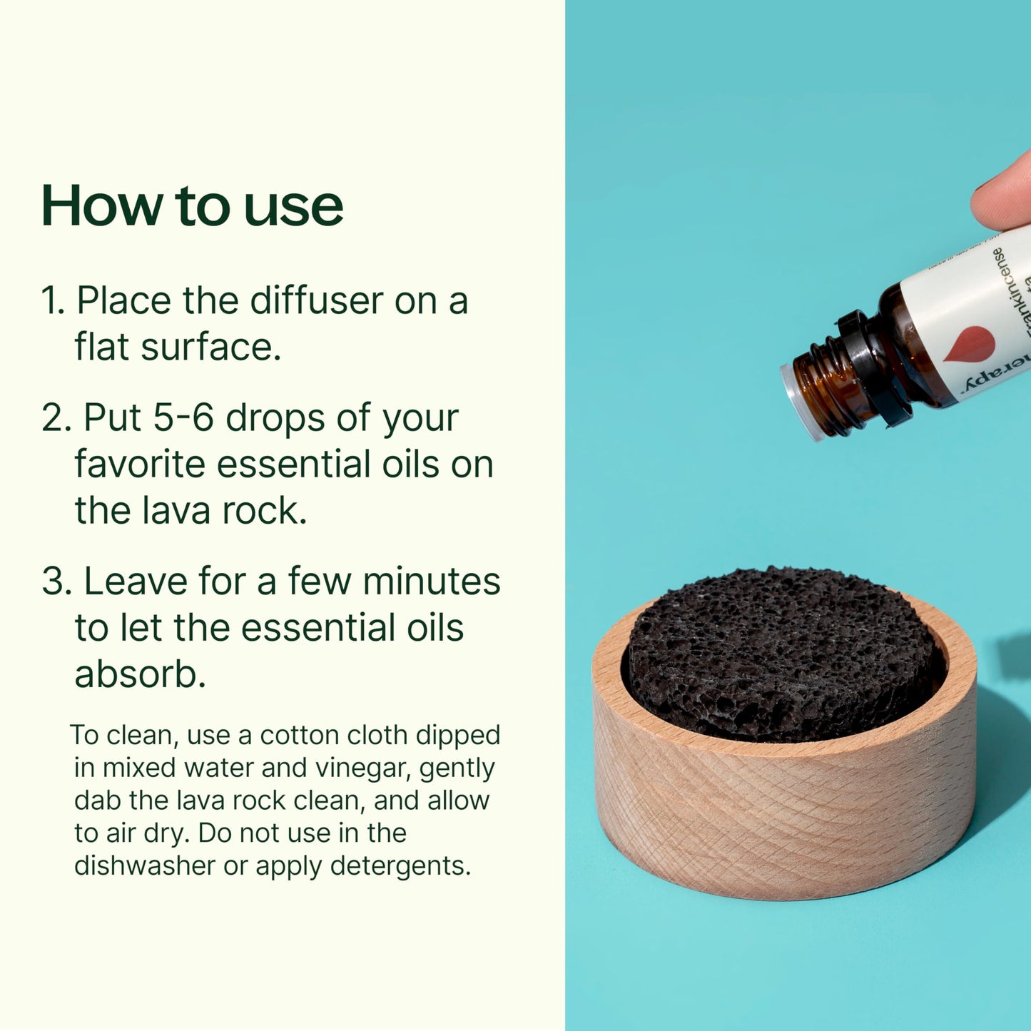 Plant Therapy Lava Rock Passive Diffuser – Essential Oils for Home, Office, Car