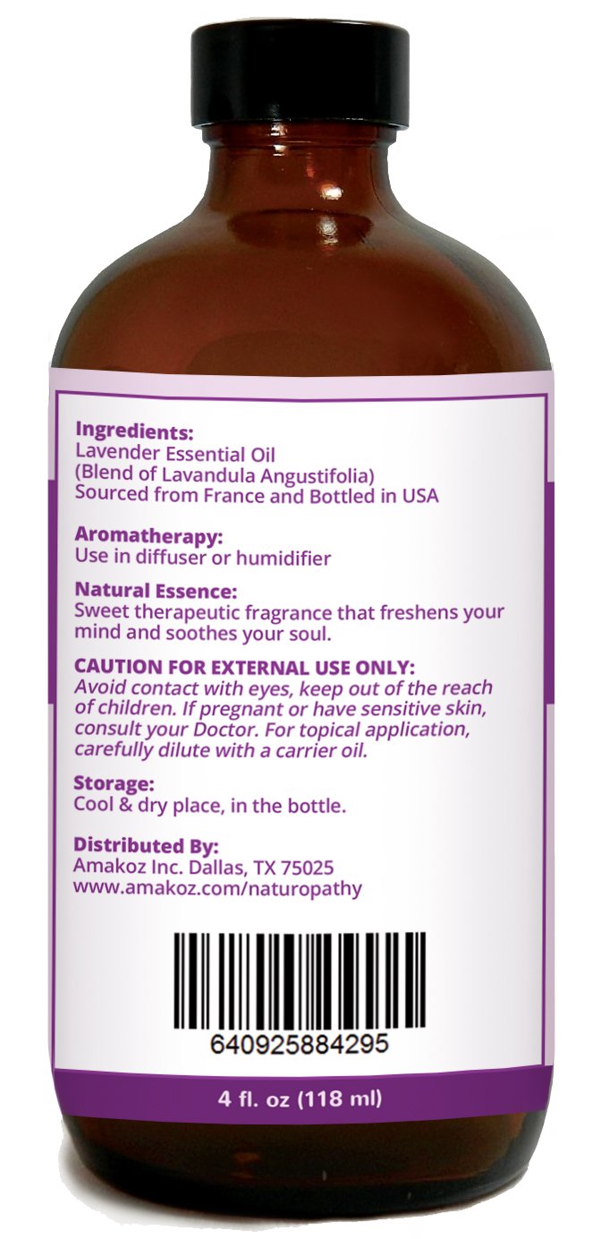 Naturopathy Lavender Essential Oil 100% Natural Therapeutic Grade – 4 fl oz