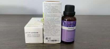Lavender Essential Oil 30ml (1.01 fl oz) by PHATOIL | Aromatherapy, Diffuser & DIY Soap & Candle Making