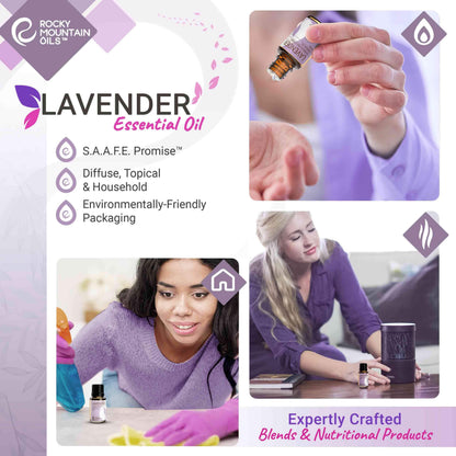 Rocky Mountain Oils Organic Lavender Essential Oil - 15ml | 100% Pure USDA Certified