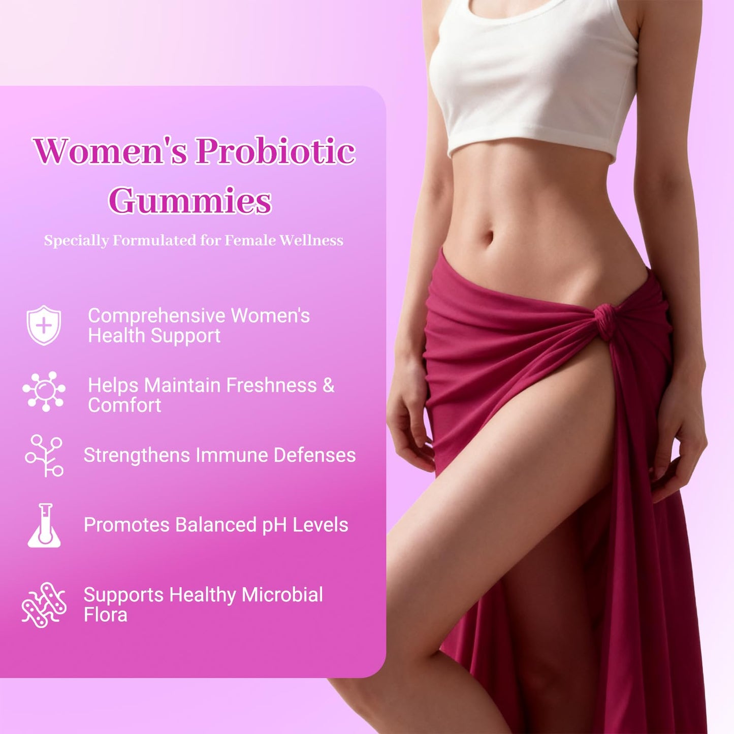 Le Tian Xian Her Juicy Feminine Probiotics Gummies for Women – pH Balance & Digestive Health