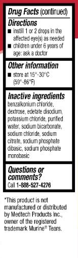 Leader Artificial Tears Lubricant Eye Drops – PVA 0.5%, Povidone 0.6% | Sterile, 0.5 fl oz