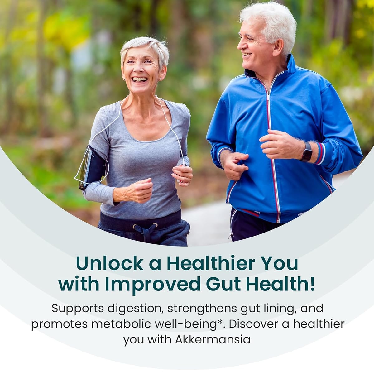UpNourish Probiotics for GLP-1 Support – 5B TFU Akkermansia muciniphila, Digestive Health, Leaky Gut & Metabolic Wellness, 60 Capsules